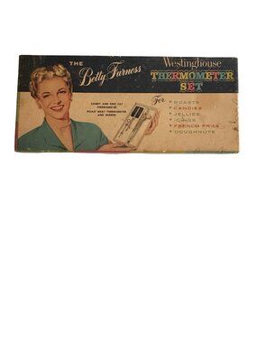 Vintage Betty Furness Westinghouse Thermometer Set Roast Meat Candy Deep Fat The